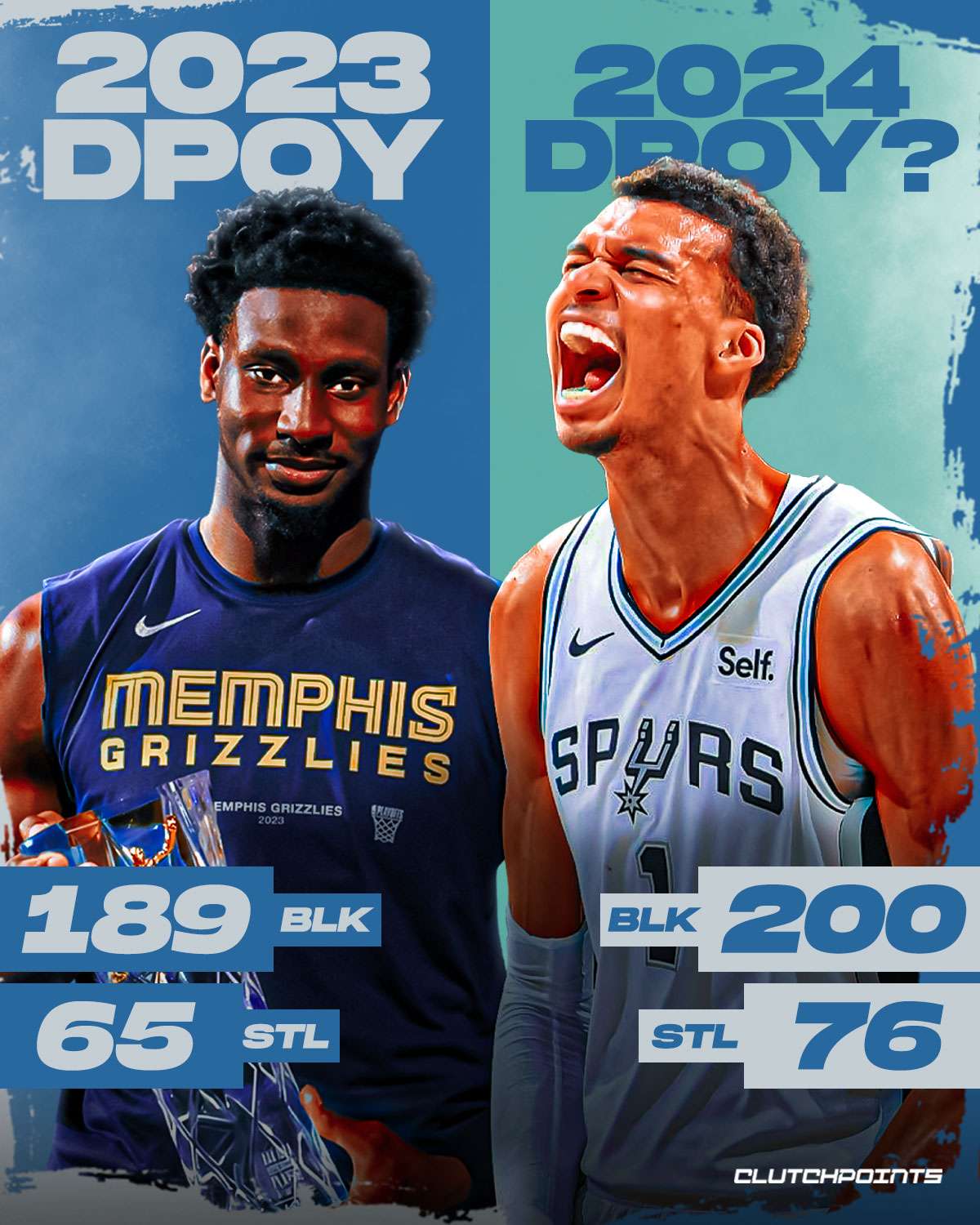 新秀DPOY可能嗎？去年小賈倫189帽65斷 文班已200帽76斷